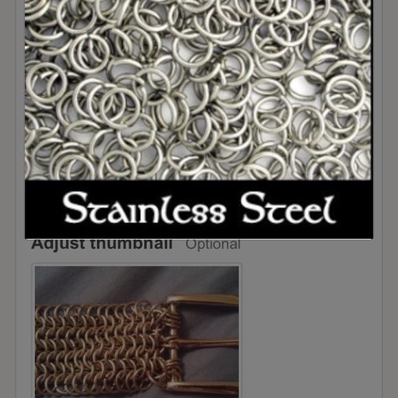 Custom Handmade Steel Chain Mail Belt - Picture 2 of 2