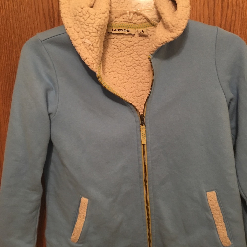 Blue Sherpa hoodie