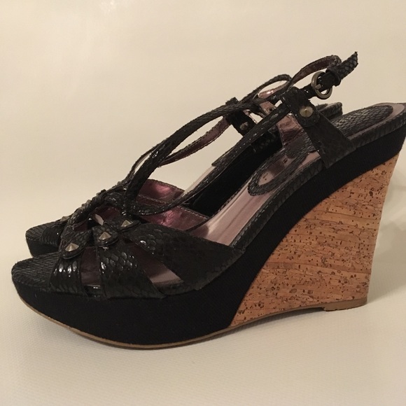 Charles David Shoes - CD Studded Embellished Platform Leather Heels