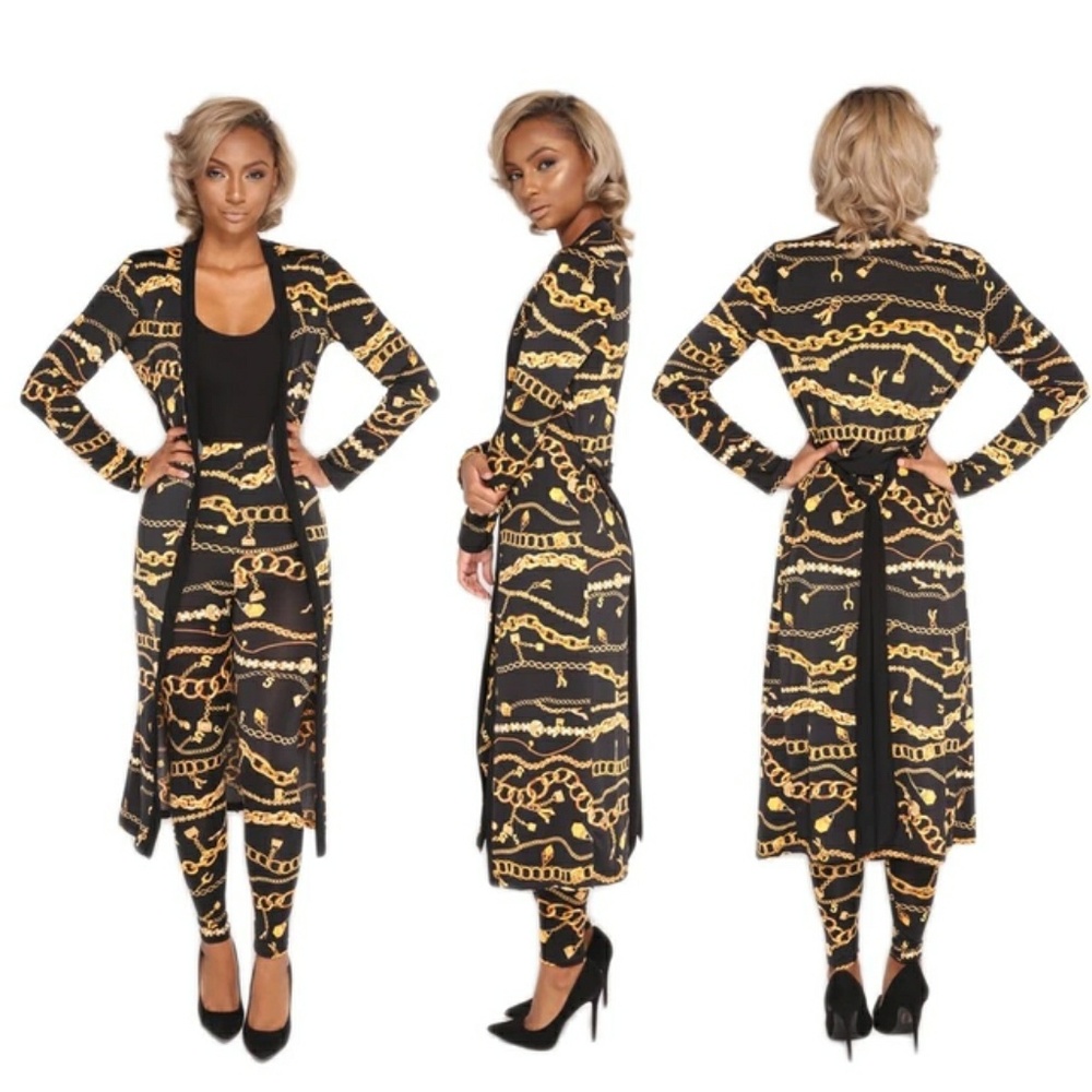 2pc Chain Print outfit