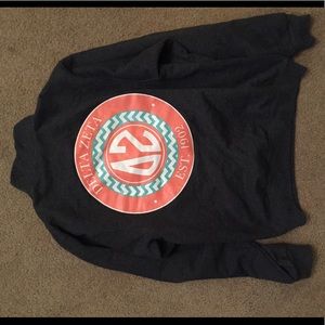 Delta Zeta gray 1/4 quarter zip