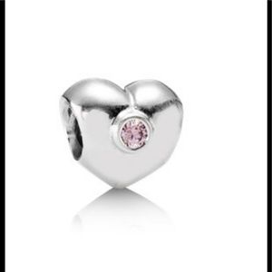 Pandora Silver Heart w/ Pink CZ
