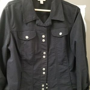 Denim jacket in black