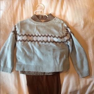 New Boys size 2t 3 piece sweater outfit