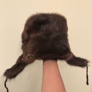 Vintage Real fur Chapka hat