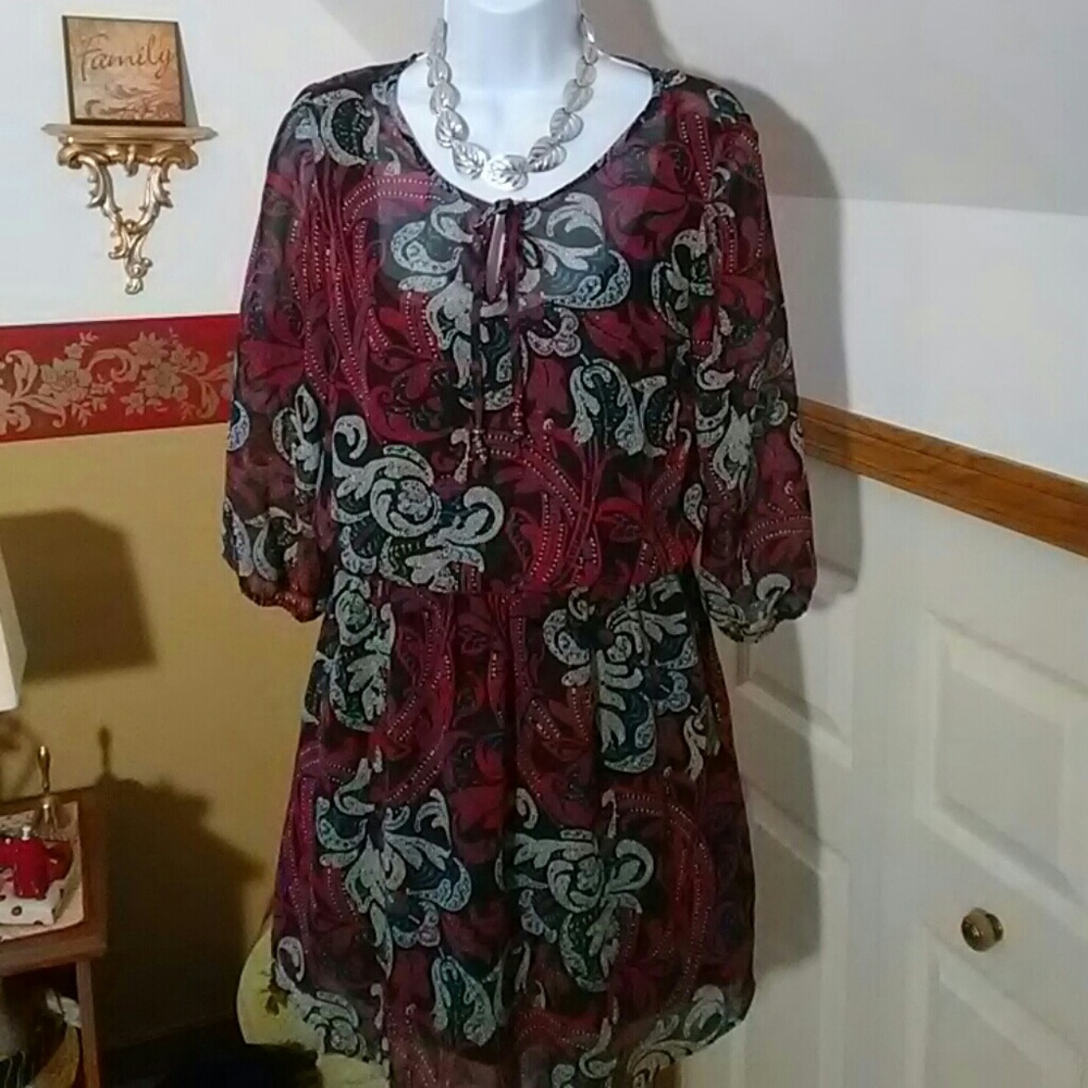 Chiffon Blouson Dress