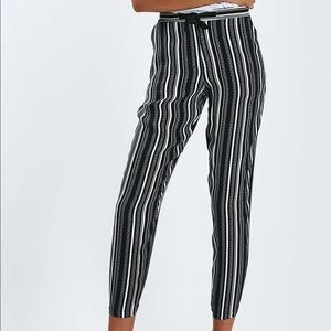 Topshop Striped Tapered Trousers