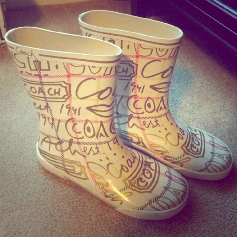 Authentic, gently used Coach Rainboots!