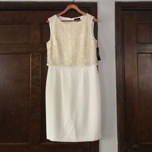 Tahari Cream Dress.