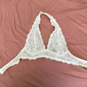 Cream, lace free people bralette