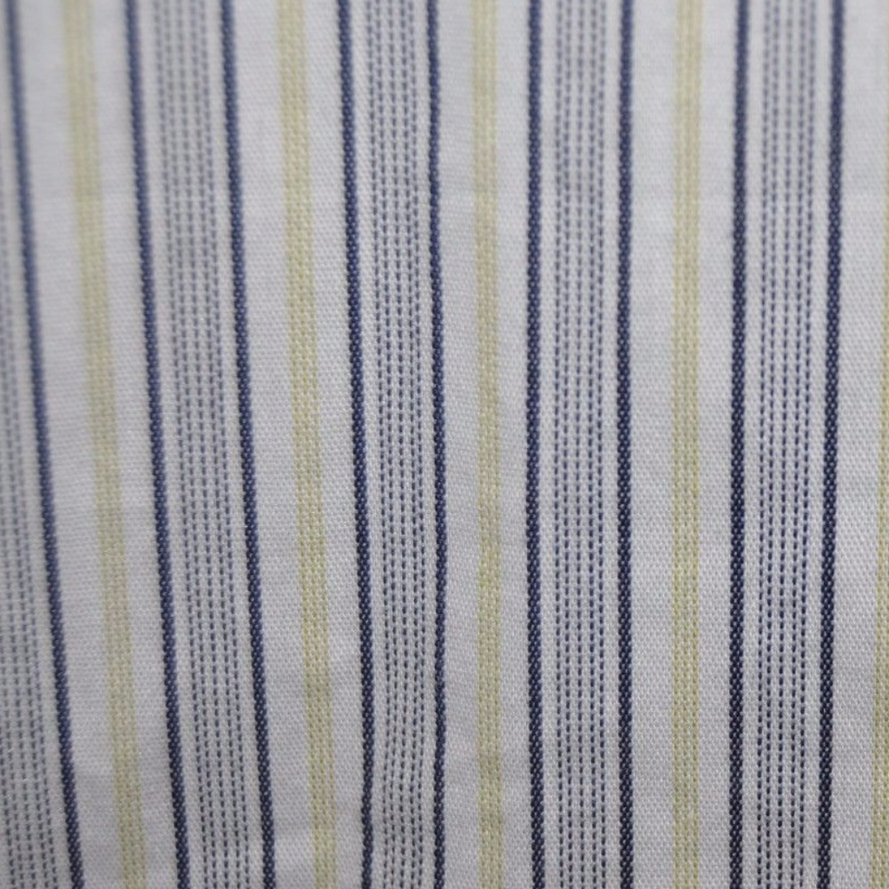 sold CABI #974 Pinstripe Shirt Navy/Yellow/White - Picture 3 of 8