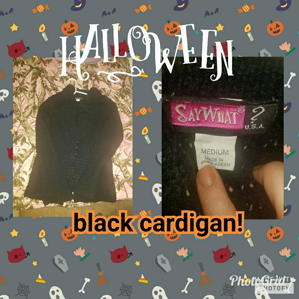 **SOLD**Black button cardigan!