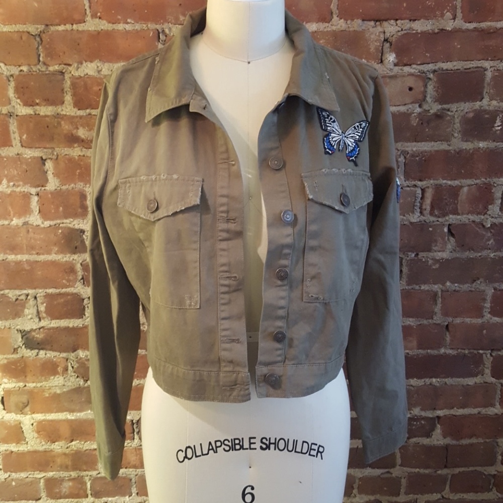 Zara Cropped Army Jacket