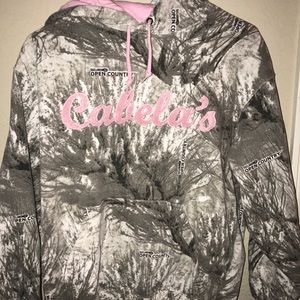 Cabelas white camo hoodie
