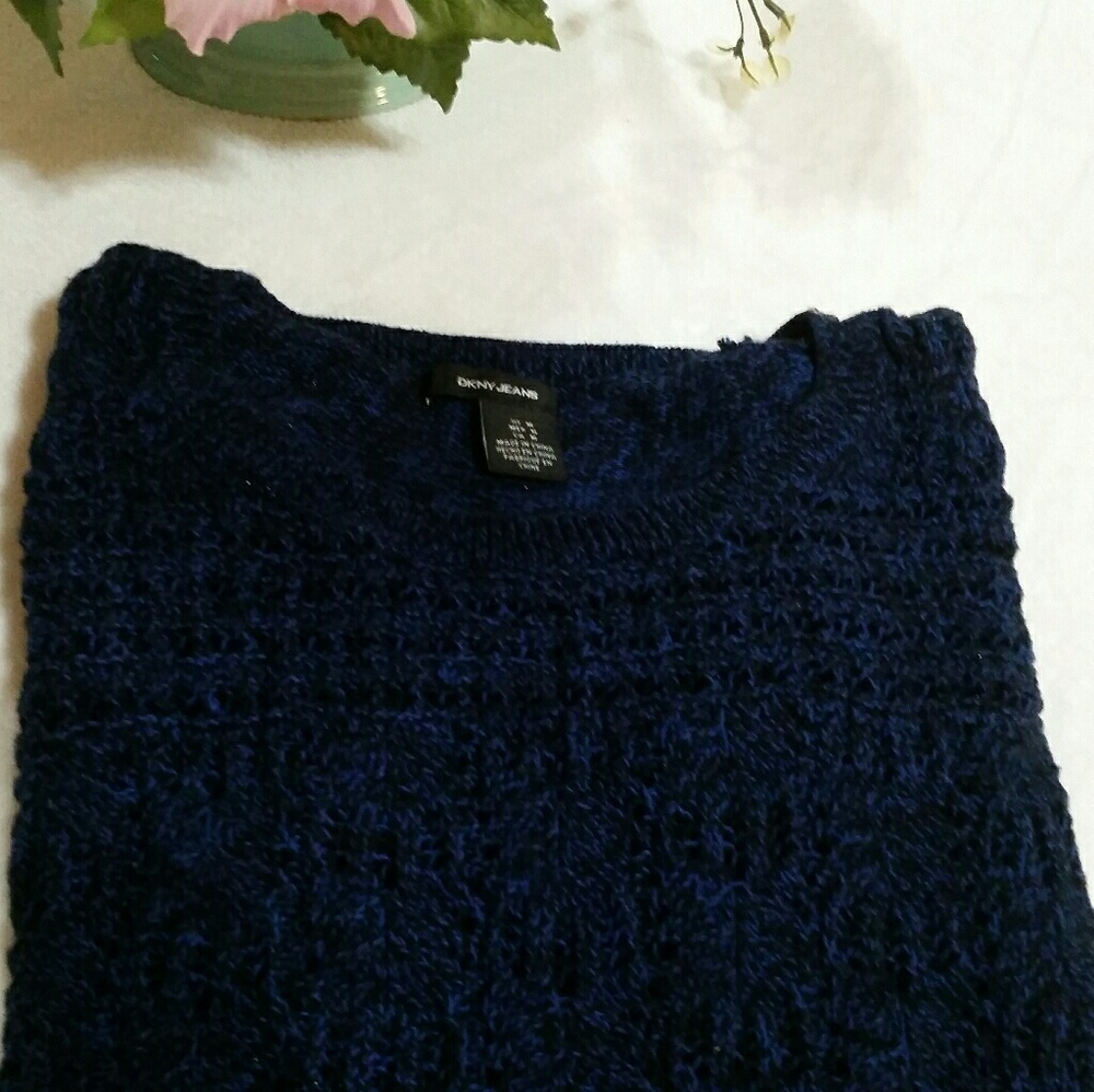 Beautiful Black & Blue Sweater by DKNY Jeans