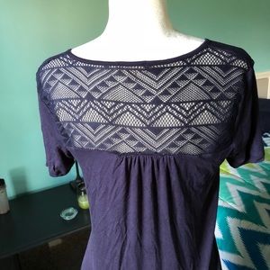 High Low Top with Lace Detail on back Size M