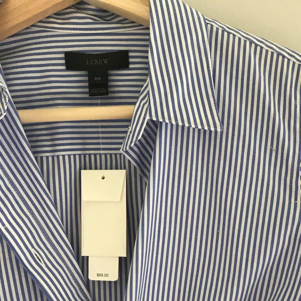 J.Crew slim fit pinstripe button up shirt NWT