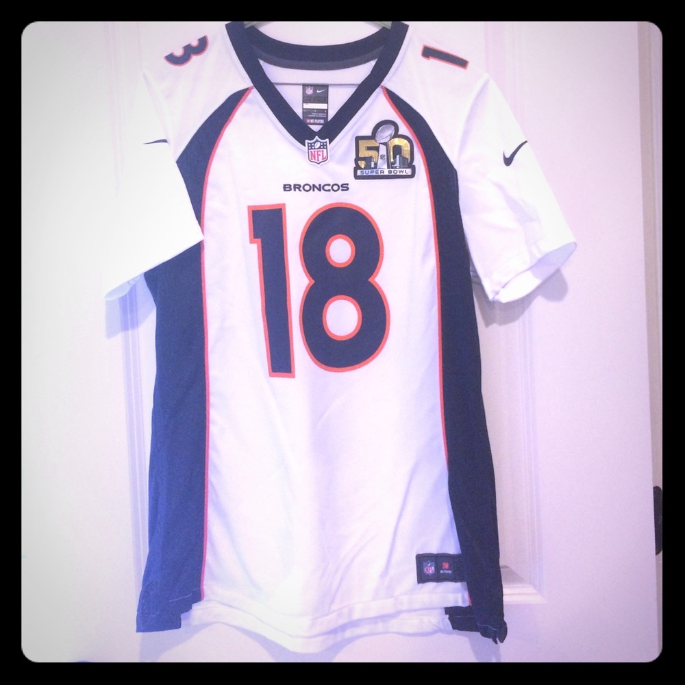 Super Bowl NFL Broncos Manning jeresy