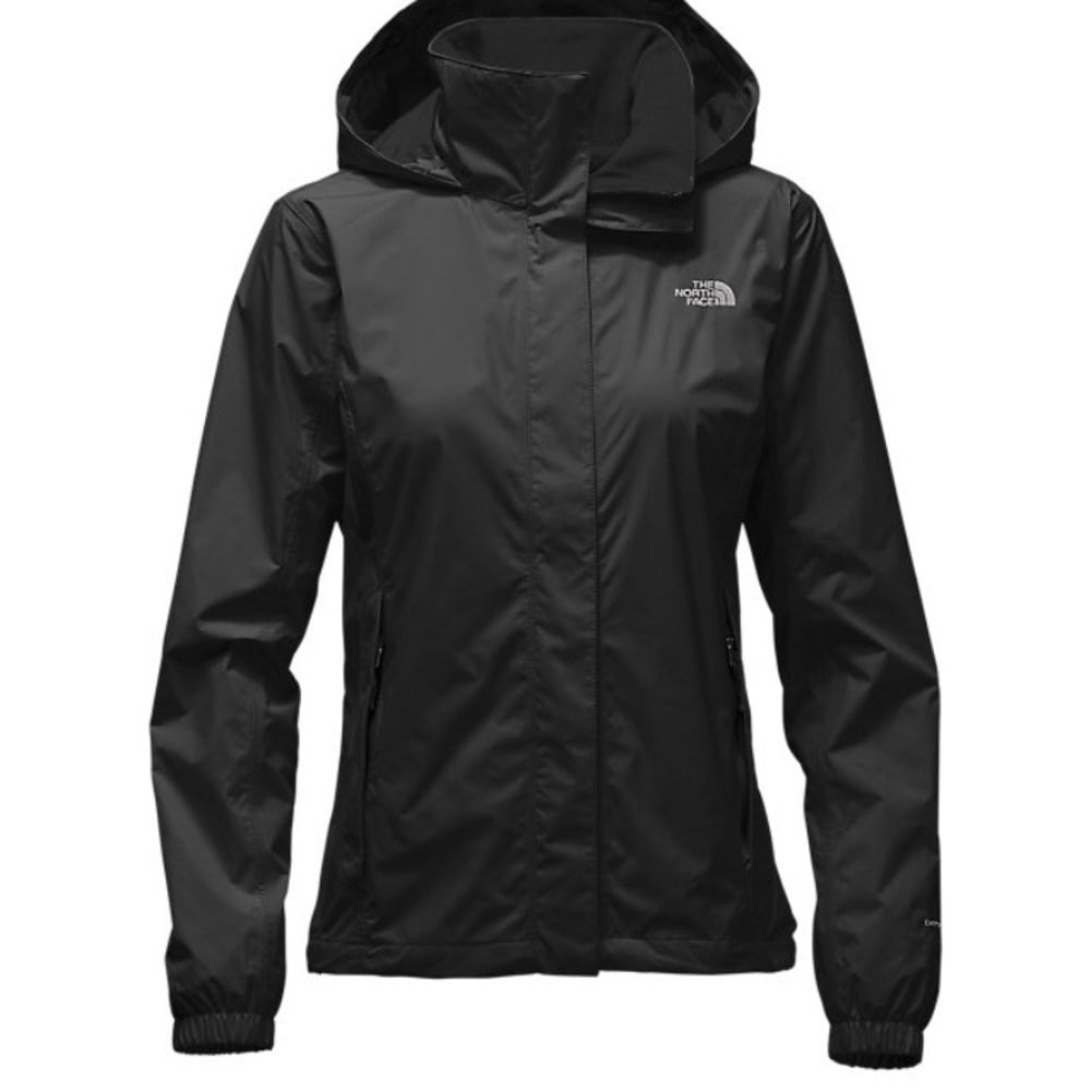 Black north face rain jacket