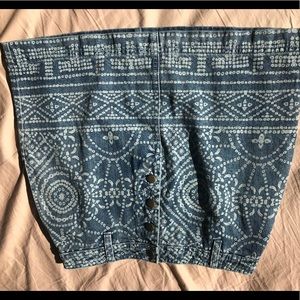 Free People size 4 denim mini skirt.