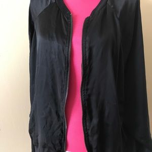 Torrid black silky bomber jacket
