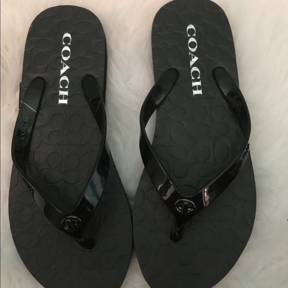 BLACK COACH FLIP FLOP