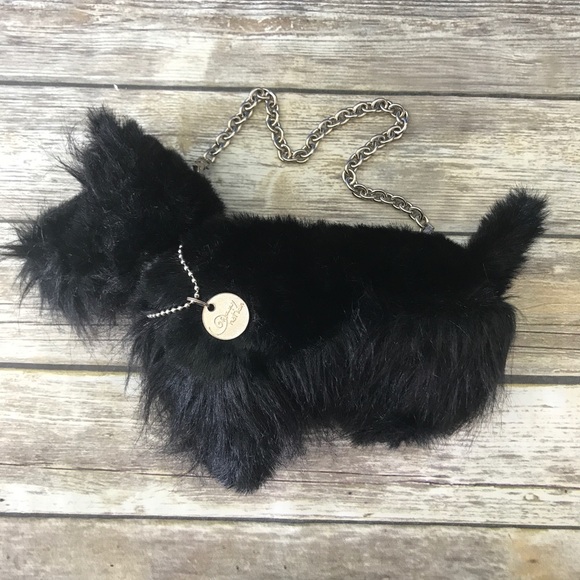 Fuzzy Nation Bags Fuzzy Nation Black Terrier Dog Purse Poshmark
