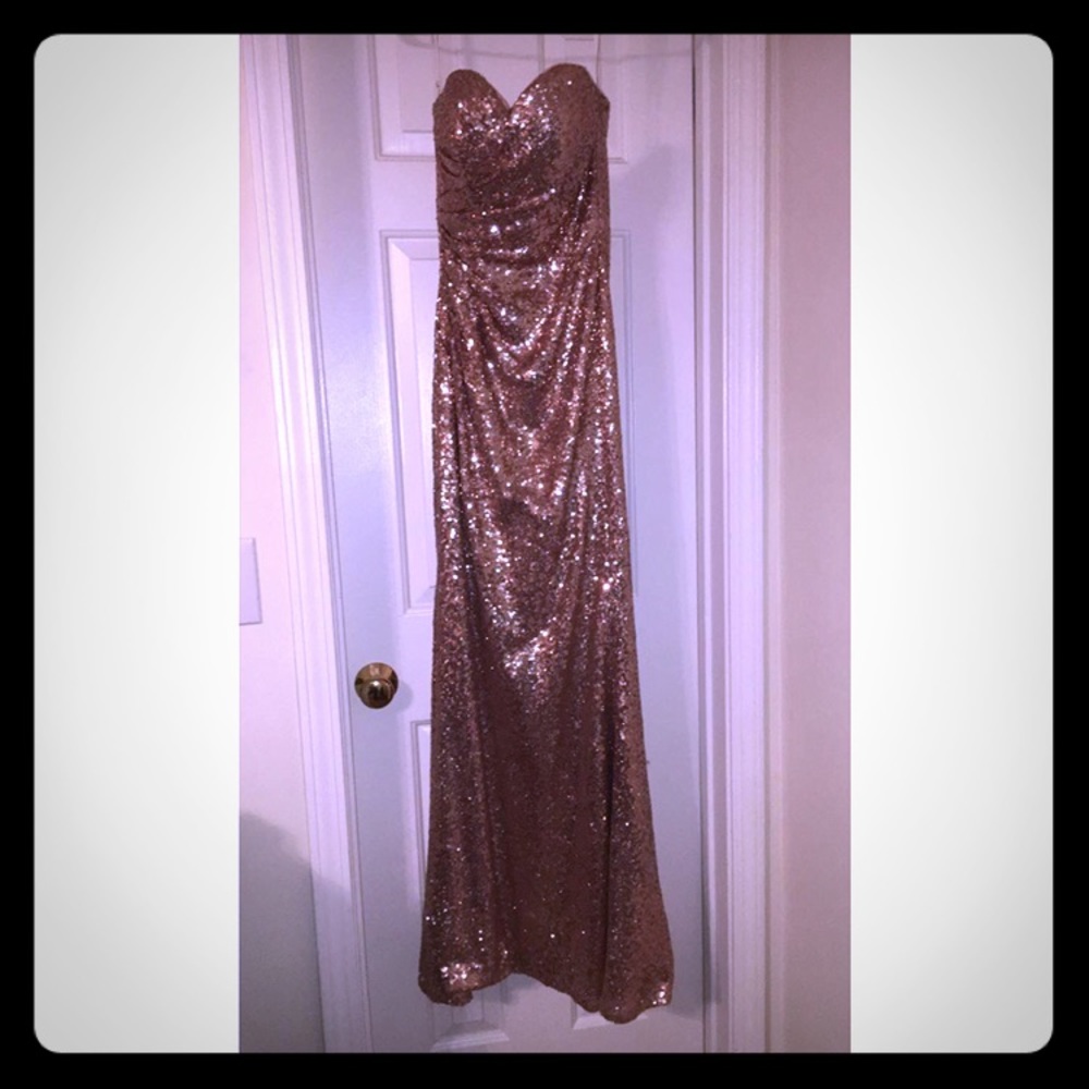 Gold sequin dress