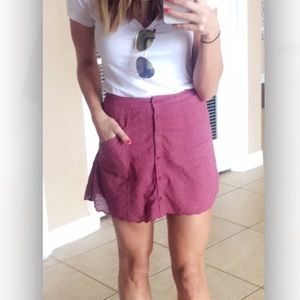 Mauve mini skirt