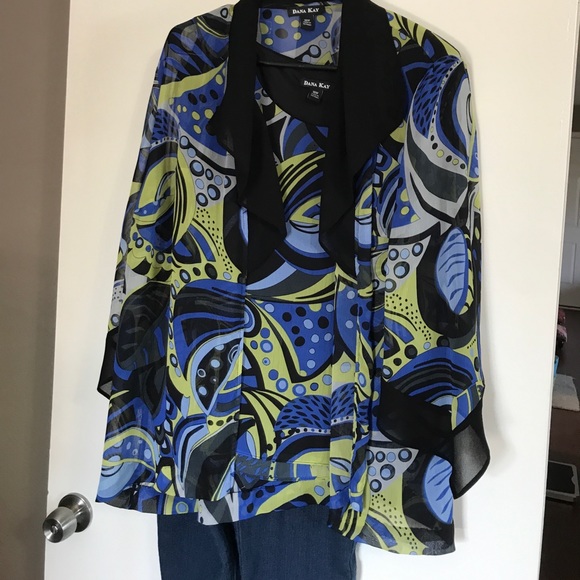 Beautiful Chiffon plus seize two pieces long sleev - Picture 7 of 8