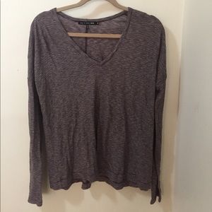 Rag & Bone red and white stripe cotton long sleeve