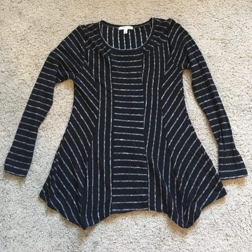 Black and grey striped shirt