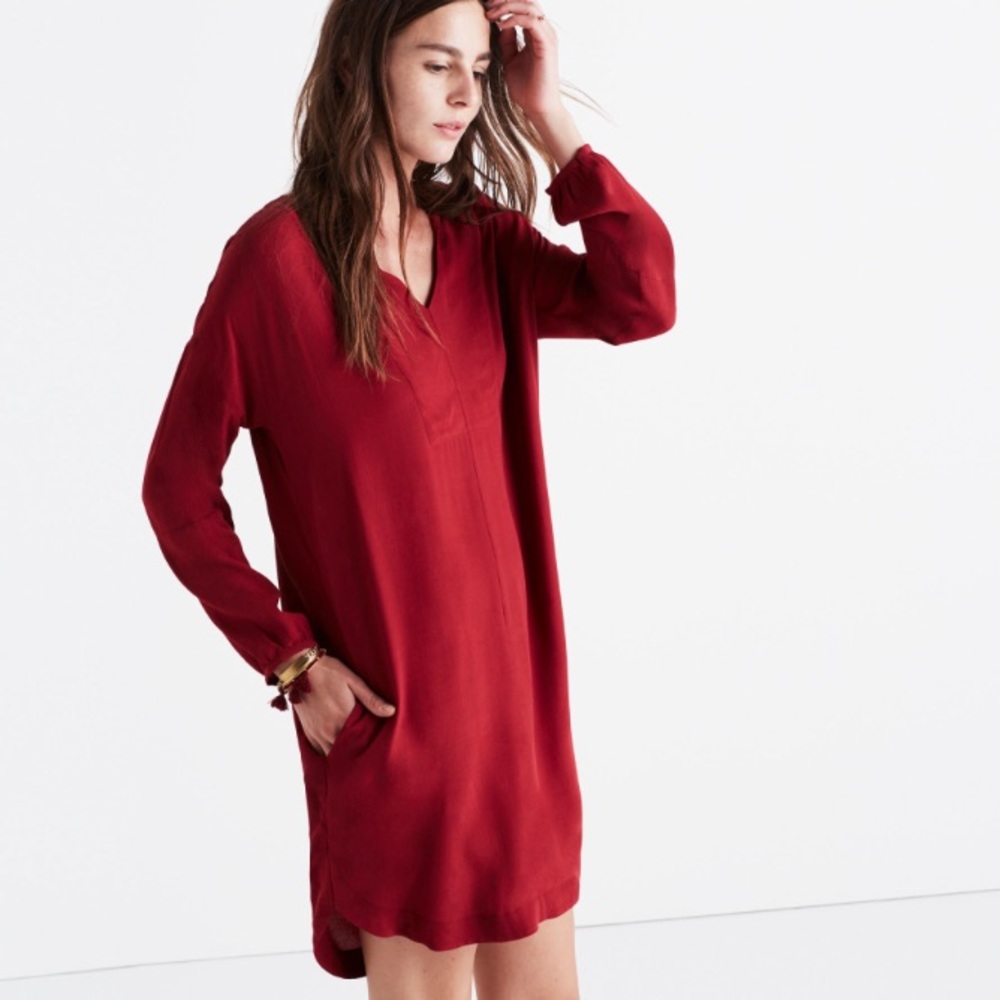 Madewell red tunic dress