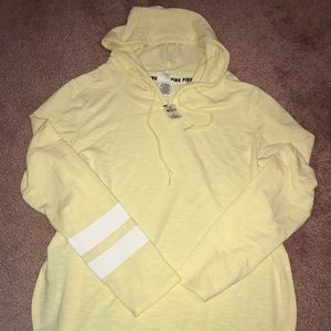 "Pink" yellow pullover large NWT