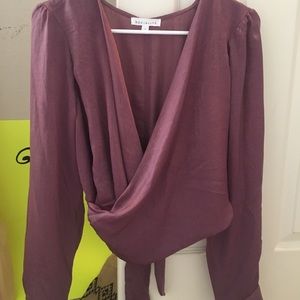 Beautiful purple cross tie top.
