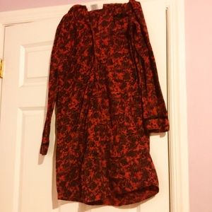 Jaclyn Smith Red Pattern Nightshirt