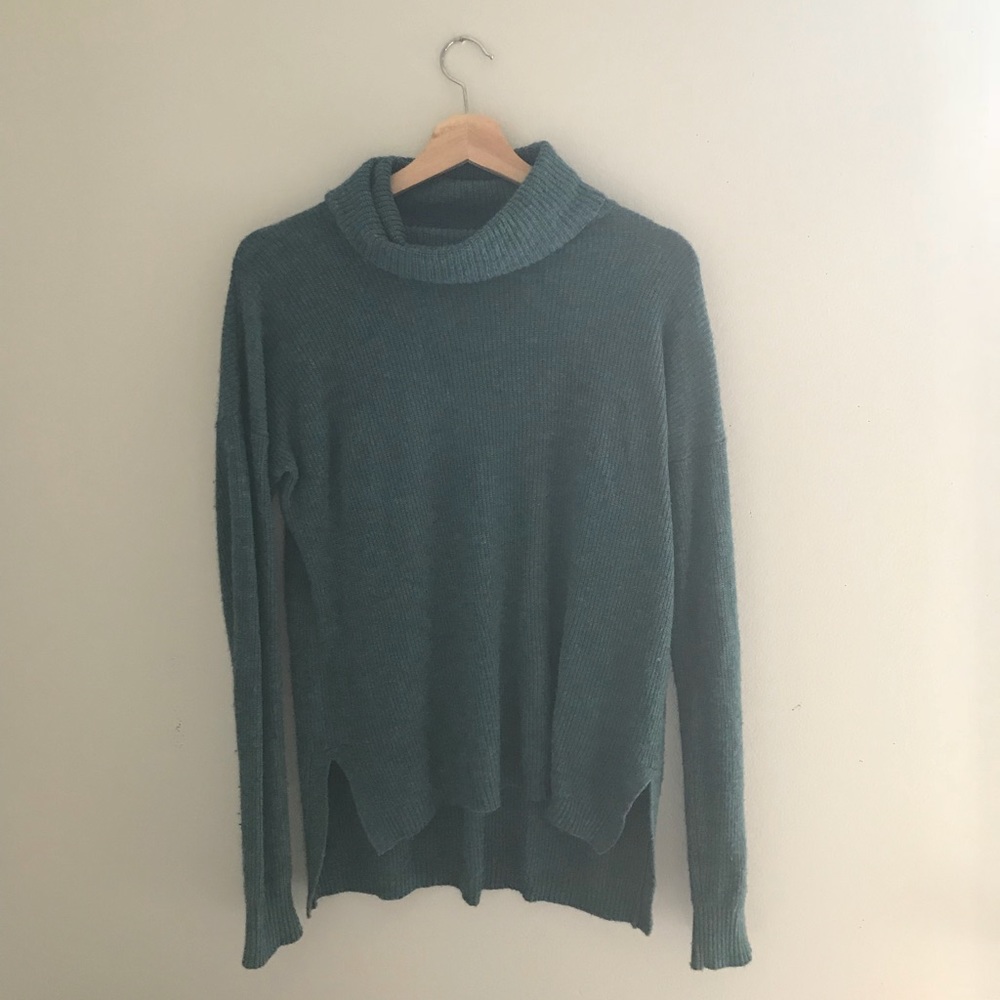 Madewell turquoise turtleneck sweater s
