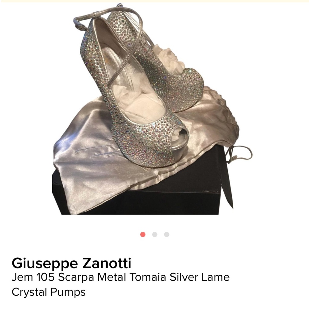 Giuseppe Zanetti silver lane Crystal Pumps