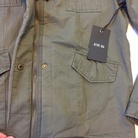NWT Small Faux Fur Lined Utility Jacket - Picture 4 of 7