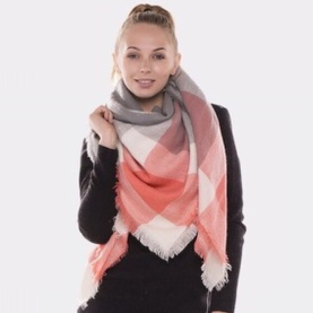 Plaid Blanket Scarf