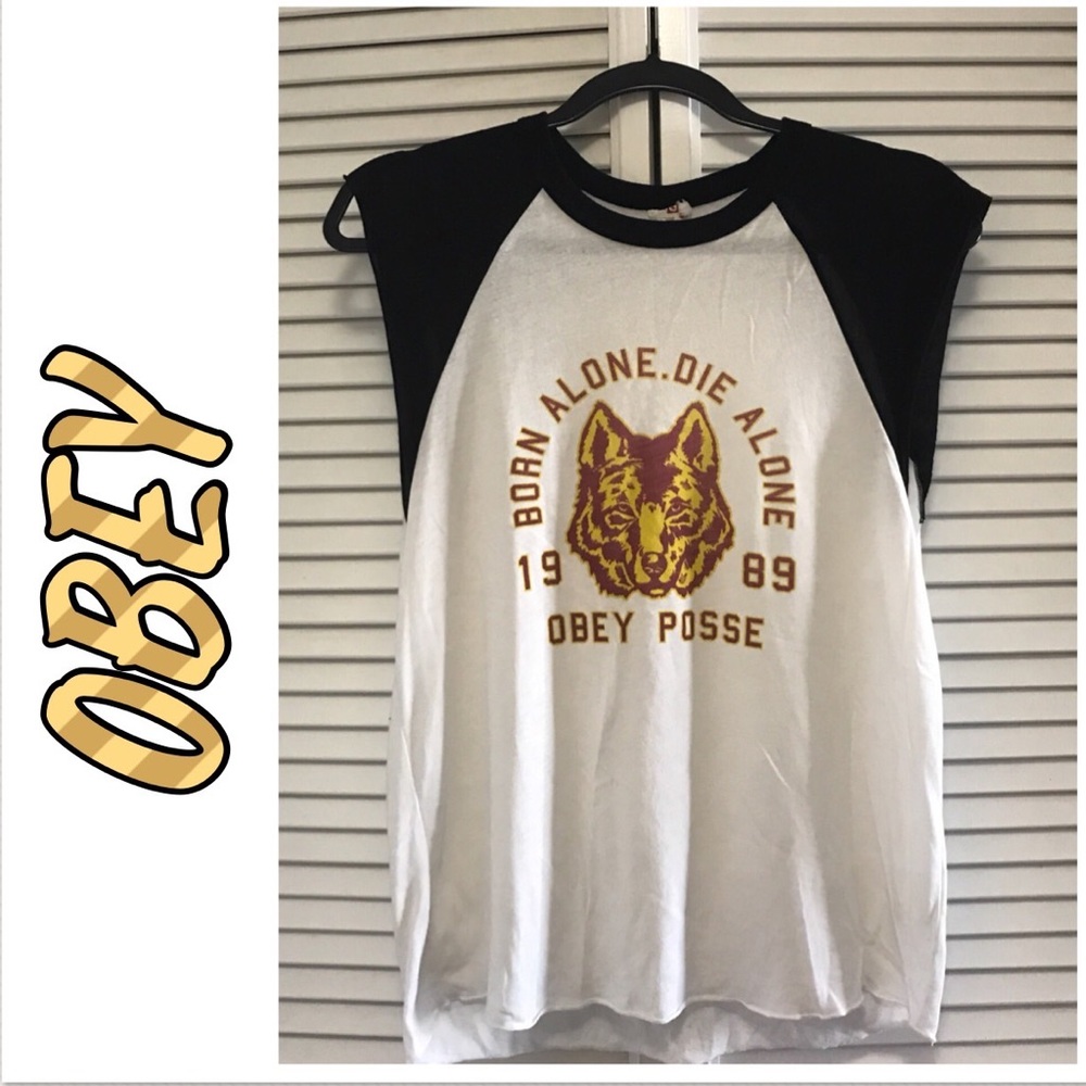 Obey Born Alone Die Alone Muscle T shirt