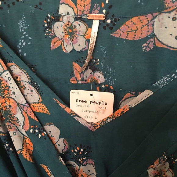 HOST PICK Free People Long Sleeve Floral Tunic LG - Picture 7 of 8