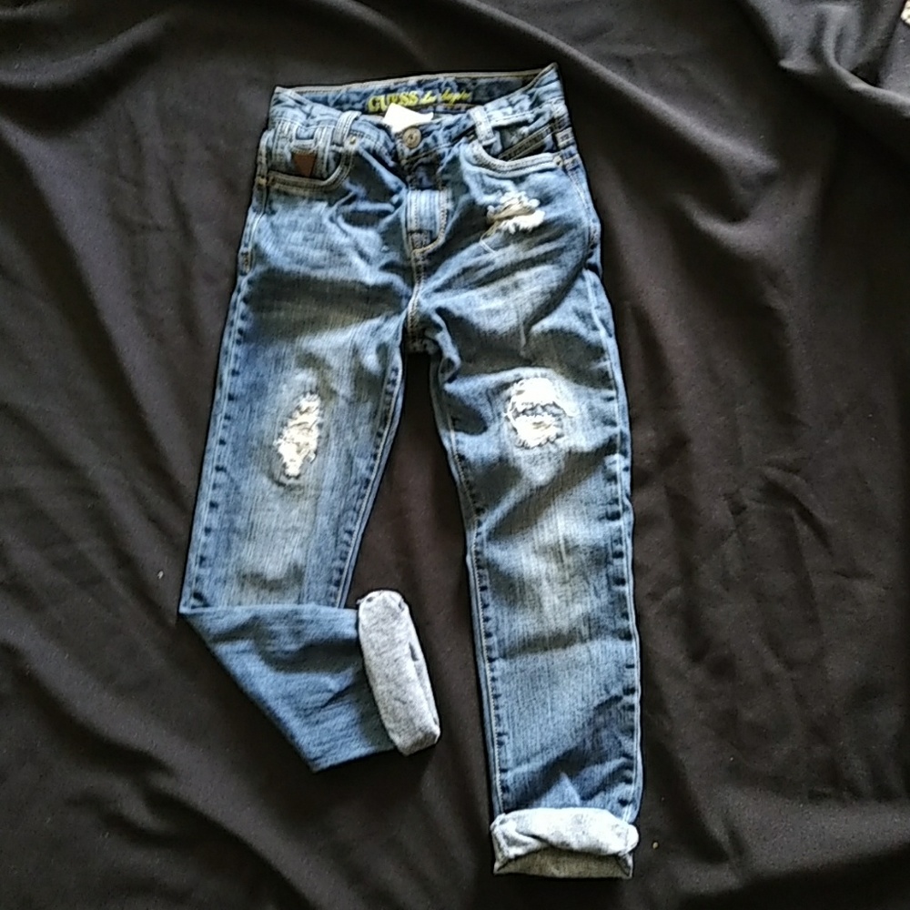 Kids guess distressed jeans