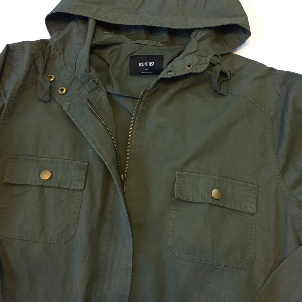 NWT 1X LAST ONE NWT Green Utility Jacket Plus Size - Picture 5 of 7