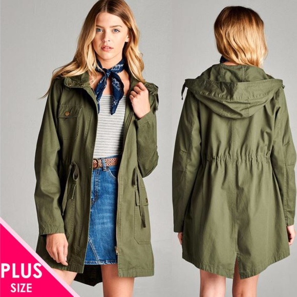 NWT 1X LAST ONE NWT Green Utility Jacket Plus Size - Picture 2 of 7