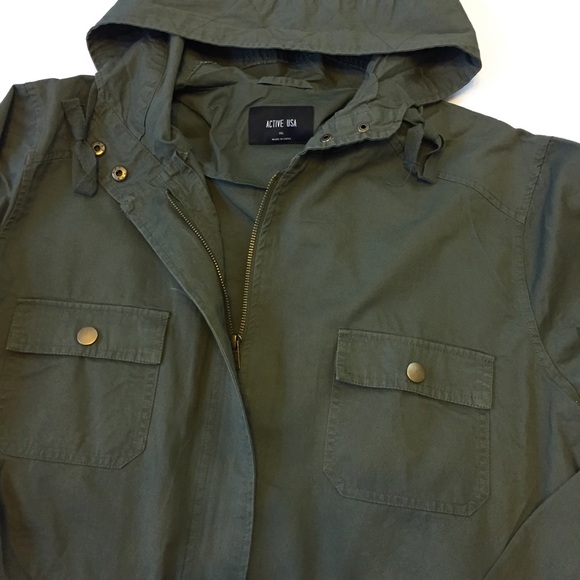 NWT 1X LAST ONE NWT Green Utility Jacket Plus Size - Picture 5 of 7