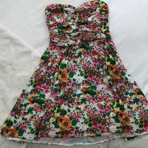 O’Neill strapless, floral dress
