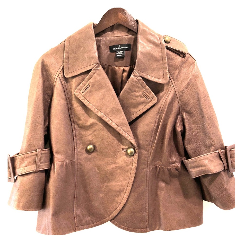 Leather Peplum Jacket