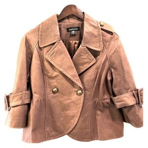 Leather Peplum Jacket