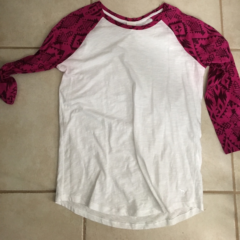 Pink raglan tee